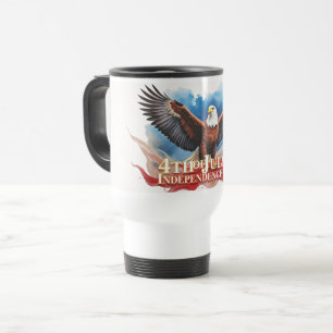 Caneca Térmica Águia de 4 de Julho – Design de Arte Patriótico