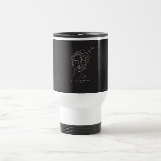 Caneca Térmica Ainda se Tornando Arte de Linha Minimalista