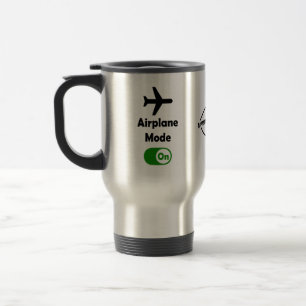 Caneca Térmica "Air Plane Mode On", citação engraçada Silence Des