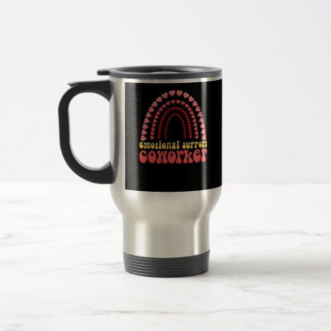 Caneca Térmica Ajuda Emocional Coworker Bestie Clássica (Esquerda)