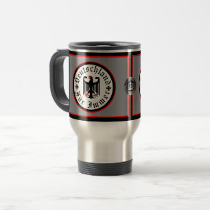 Caneca Térmica Alemanha/Deutschland Para Sempre/águia negra/cruz