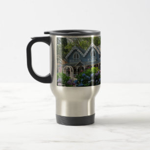 Caneca Térmica Algodão Vitoriano em Azul - Vinha de Martha