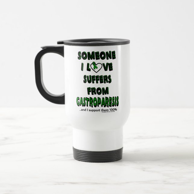 Caneca Térmica Alguém Que Eu Amo Gastroparese. (Esquerda)