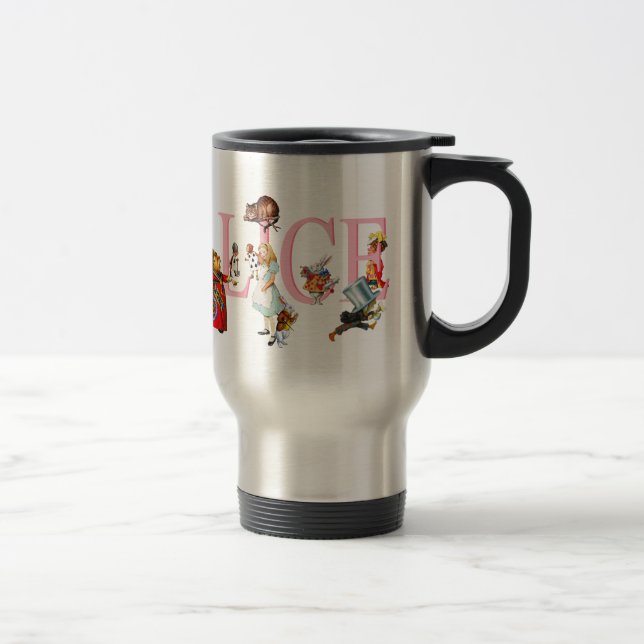 Caneca Térmica Alice no país das maravilhas e amigos (Direita)