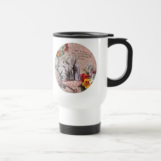 Caneca Térmica Alice nonsense cortina maravilha (Direita)