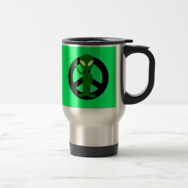 Caneca Térmica alienígena da paz (Direita)