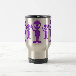 Caneca Térmica Alienígena roxa da paz