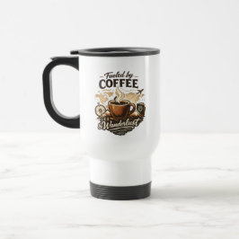 Caneca Térmica Alimentado por Café & Wanderlust