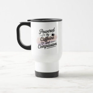 Caneca Térmica Alimentado por Cafeína e Compaixão