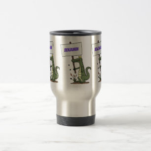 Caneca Térmica Alinhamento crocodilo engraçado com desenhos anim