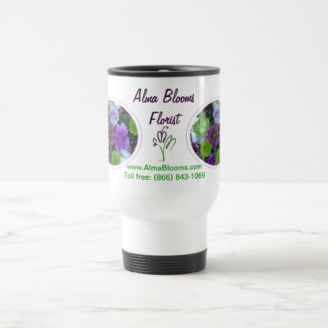 Caneca Térmica Alma Buquê Roxo em Flor (Centro)