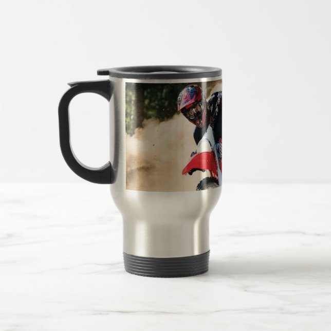 Caneca Térmica almofada de lançamento de motocross (Esquerda)