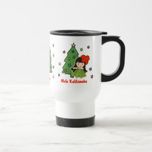 Caneca Térmica Aloha menina de Hula havaiana do Natal dos méis