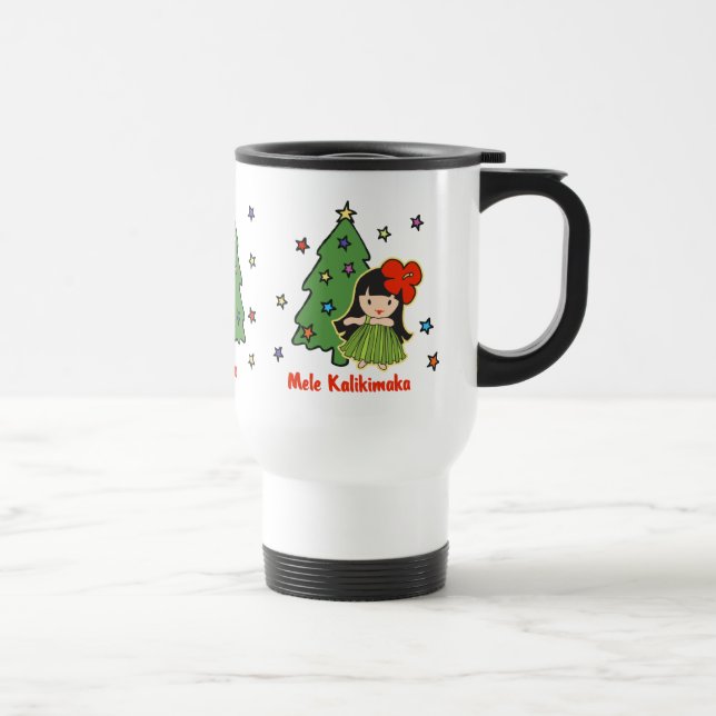 Caneca Térmica Aloha menina de Hula havaiana do Natal dos méis (Direita)