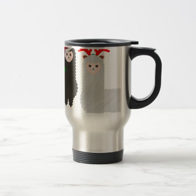 Caneca Térmica alpacas de renas de natal (Direita)