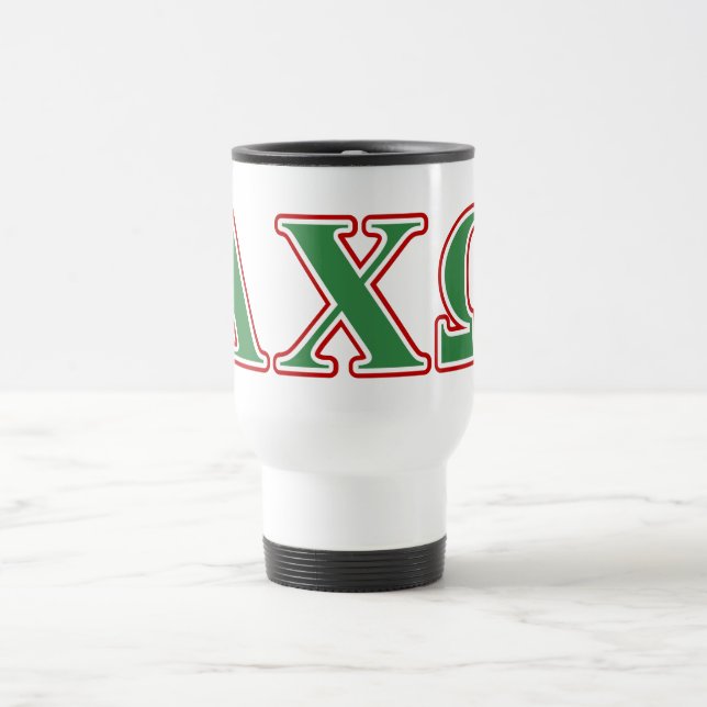 Caneca Térmica Alphi Chi Omega Letras Verdes e Vermelhas (Centro)