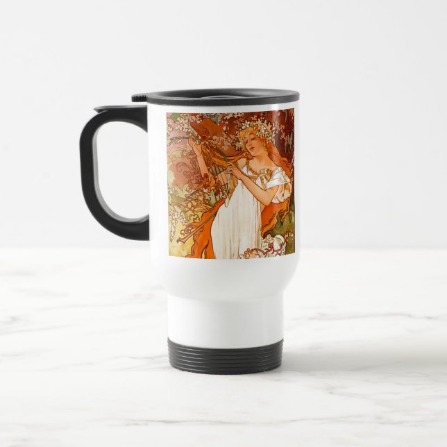 Caneca Térmica Alphonse Mucha Art Nouveau Primavera (Esquerda)