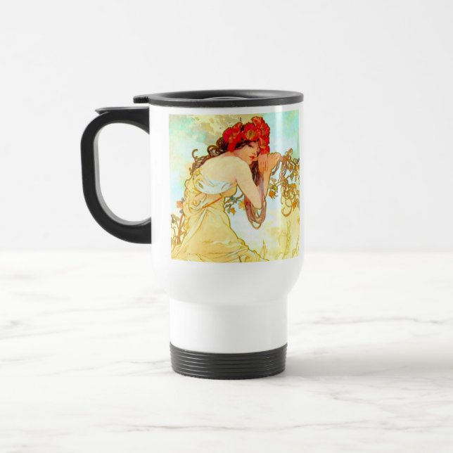 Caneca Térmica Alphonse Mucha Art Nouveau Summer (Esquerda)
