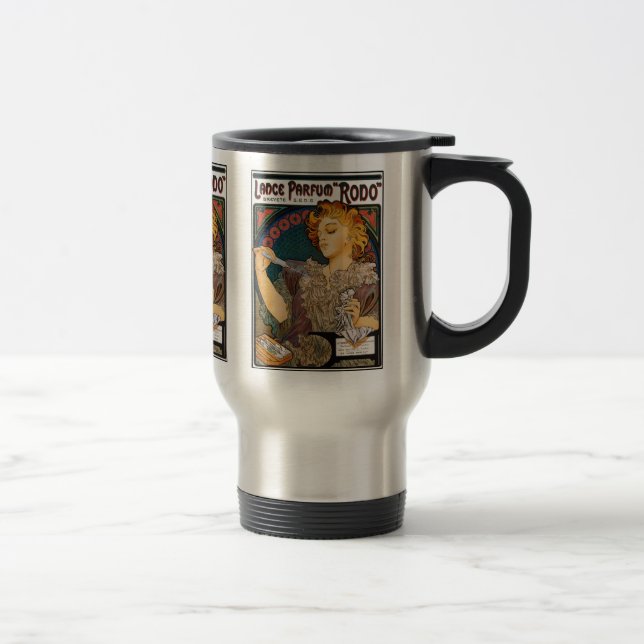 Caneca Térmica Alphonse Mucha - Lance Parfum "Rodo" - Anúncio Per (Direita)