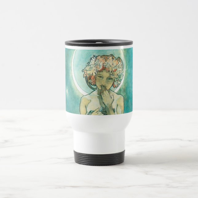 Caneca Térmica Alphonse Mucha Moonlight Clair De Lune Art Nouveau (Centro)