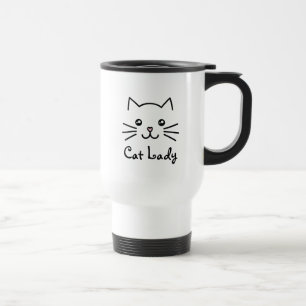 Caneca Térmica Amante bonito do gato da cara do gato do gatinho