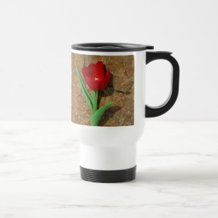 Caneca Térmica amarelo e Red Tulip