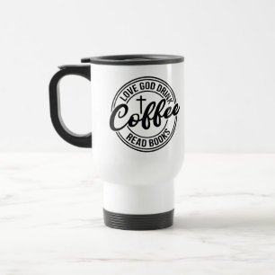 Caneca Térmica Ame a Deus Beba Café Leia Livros