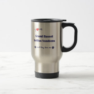 Caneca Térmica Ame meu Basset grande Griffon Vendeens (os multi