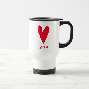 Caneca Térmica Ame-o dia dos namorados vermelho do coração de  