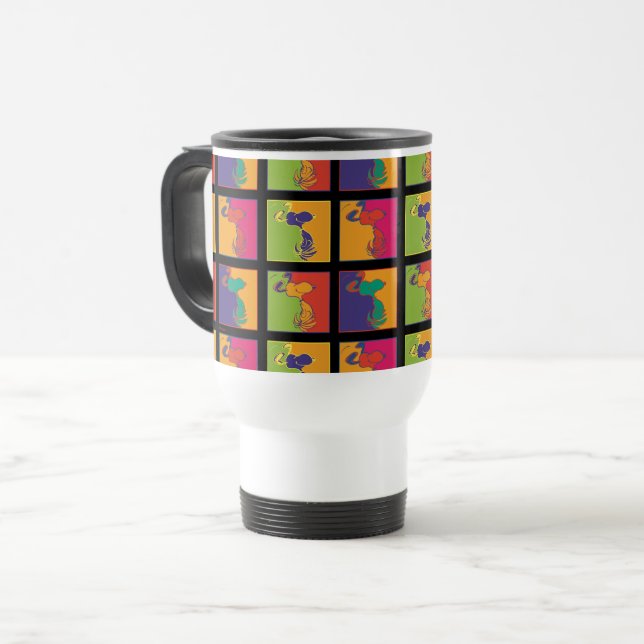 Caneca Térmica Amendoins | Esnoopia de Pop de Arte Moderna (Frente Esquerda)