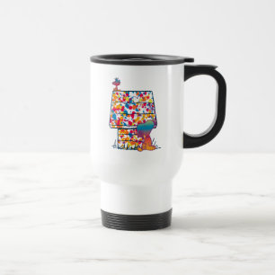 Caneca Térmica Amendoins Esnoopia E Pintor Arco-Íris