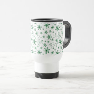 Caneca Térmica Amendoins   Padrão De Neve De Noopy De Natal