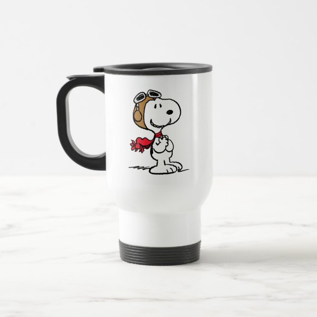 Caneca Térmica Amendoins | Snoopy O Áce Voador (Esquerda)