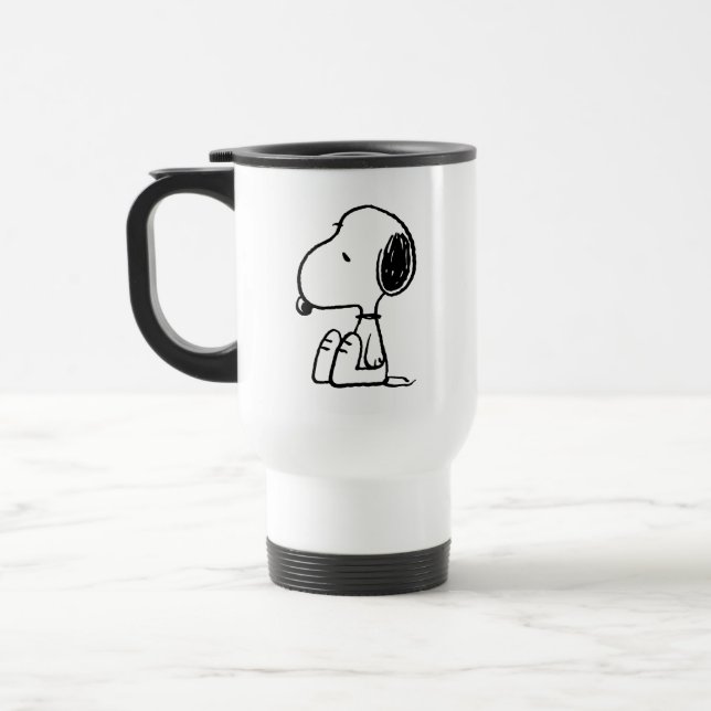 Caneca Térmica Amendoins | Snoopy Olhando Para Baixo (Esquerda)