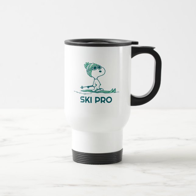 Caneca Térmica Amendoins | Snoopy on Skis (Direita)