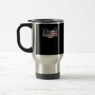 Caneca Térmica American Flag Heart Feed