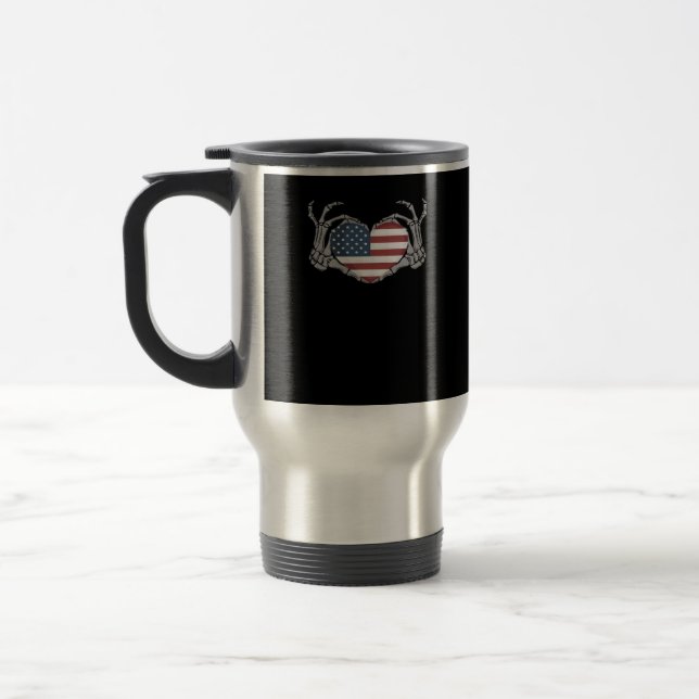 Caneca Térmica American Flag Heart Feed (Esquerda)