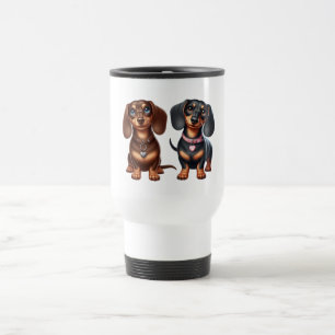 Caneca Térmica Amigos bonitos de dachshund