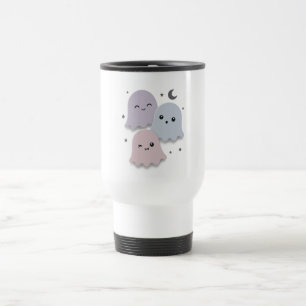 Caneca Térmica Amigos Fantasmas Pastel Adoráveis Halloween
