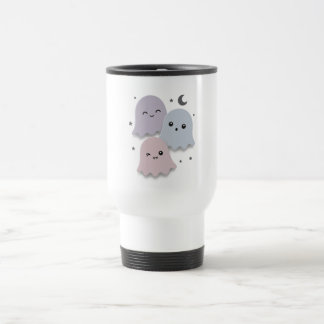 Caneca Térmica Amigos Fantasmas Pastel Adoráveis Halloween