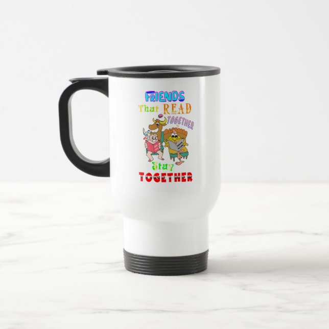 Caneca Térmica Amigos Que Leram Juntos Fiquem Juntos (Esquerda)