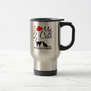 Caneca Térmica Amo Os Meus Dois Gatos