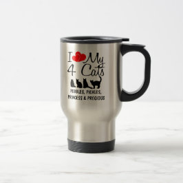 Caneca Térmica Amo Os Meus Quatro Gatos