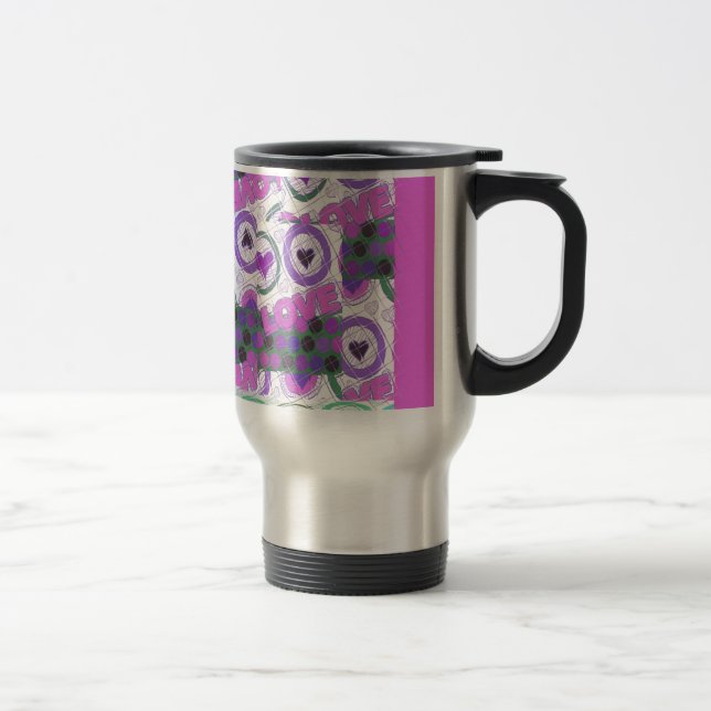 Caneca Térmica Amor Adorável, Coração, Impressão (Direita)
