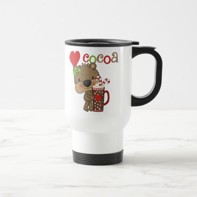 Caneca Térmica Amor do cacau do urso da menina (Direita)