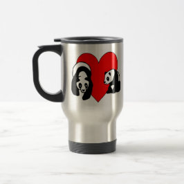 Caneca Térmica Amor do urso de panda