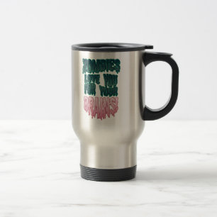 Caneca Térmica Amor dos zombis você para seus cérebros!