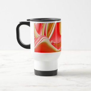 Caneca Térmica Amor e Abstrato 3D Rainbowart Dourado