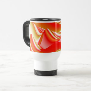 Caneca Térmica Amor e Abstrato 3D Rainbowart Dourado