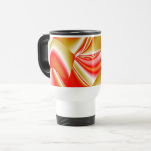 Caneca Térmica Amor e Abstrato 3D Rainbowart Dourado